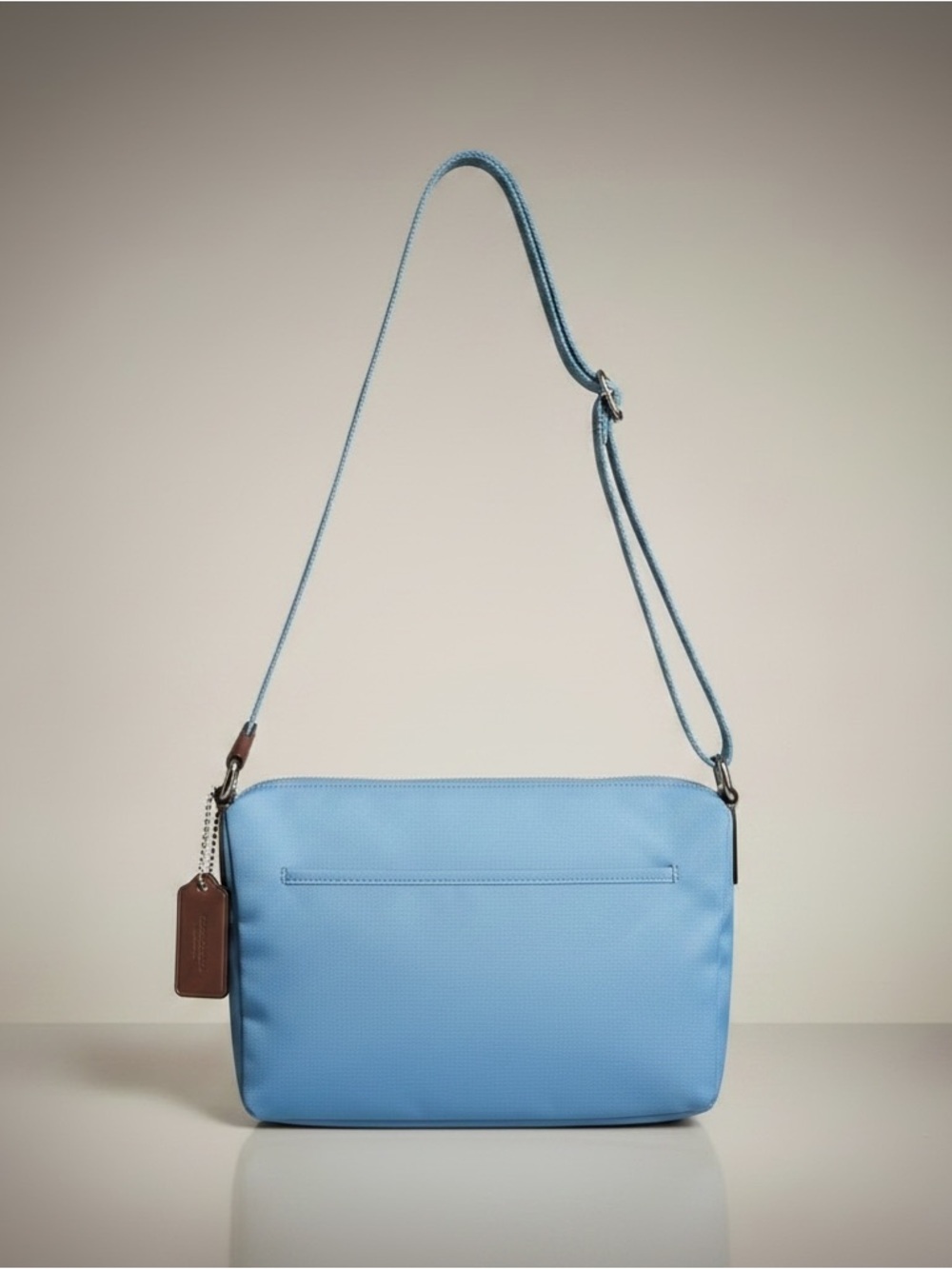 Coach Sawyer Crossbody Bag Blue Nylon Leather Trim NWT Dust Bag - Picture 3 of 16